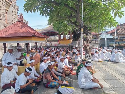 Persembahyangan Bersama,Maturan Piuning dan Memohon Restu Desa Adat Bungkulan dan Sari Besikan.  